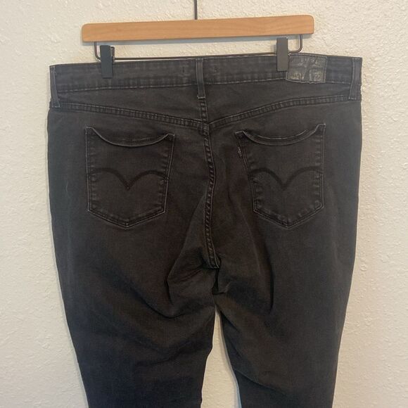 Levi's Black 711 Skinny High Waist Jeans Size 20W - Picture 5 of 9